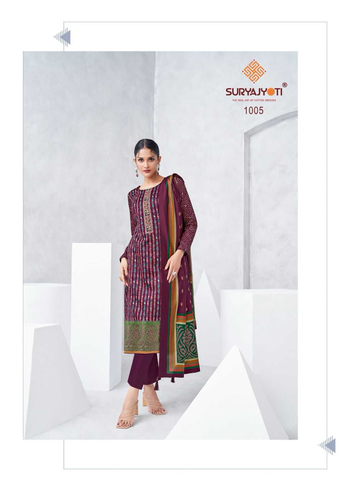 Kilory Vol 1 By Suryajyoti Jam Satin Printed Dress Material Exporters In India